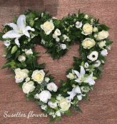 Cream & White Open Heart