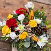 Woodland sunrise arrangement